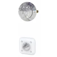 BESTCARE Shower Faucet: WH538, 1.6 gpm Fixed Showerhead Flow Rate, Chrome/White, Ligature-Resistant (MPN WH538-CTS)