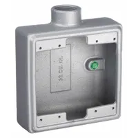 APPLETON ELECTRIC Electrical Box: Aluminum, Rectangular, 2 Gangs, 3/4 in Hub Size, 32 cu in Capacity (MPN FS-2-75-A)