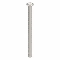 Machine Screw: #10-32 Thread Size, 3 in Lg, 316, Stainless Steel, Plain, Pan, Phillips, 10 PK (MPN ZSCRW-396)