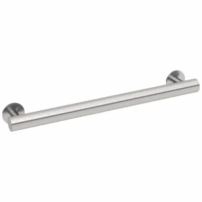 WINGITS Wall Grab Bar: Straight, 42 in Lg, 1 1/4 in Dia, Stainless Steel, Satin - Anti-Microbial Grab Bars