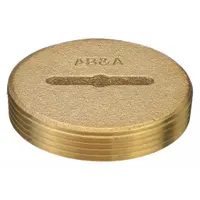 AB&A Cover: 3 in Overall Dia, 3 in Overall Ht, Brass, Brass, Brass, Screw-In (MPN 60363)