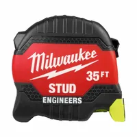 MILWAUKEE STUD Tape Measure: Nonmagnetic Single Hook Tip, 35 ft / 25 ft/35 ft / 35 ft, Red (MPN 48-22-1435E)