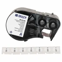 Combined Label and Ribbon Cartridge: Square, 1/2 in, Cryogenic Polyester, Black on White, 240 Labels (MPN M4-83-492)