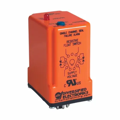 ATC DIVERSIFIED ELECTRONICS Pump Seal Failure Relay: 10 A Current Rating, 120V AC - Socket-Mounted Relays
