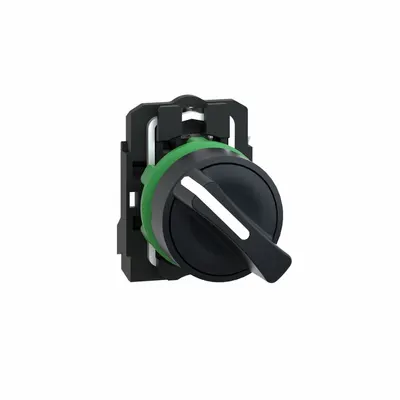 SCHNEIDER Selector Switch: 22 mm Panel Mounting Size, 2 Positions, Short Lever, 1NO - Selector Switches