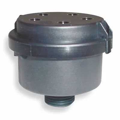SOLBERG Filter Silencer: 3/8 in (M)NPT Inlet Size, 6 cfm, 2.25 in Overall Ht - Air Compressor Intake Filters & Silencers