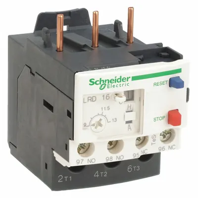 SCHNEIDER Overload Relay: Thermal Protection, 3 Poles, 1NO/1NC - IEC Thermal Overload Relays
