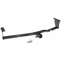 Steel step bumper hitch with powder-coated finish. Designed for Hyundai Sorento, no drilling required. Supports 3,500 lb gross trailer weight and 350 lb tongue weight. Used for towing trailers and campers