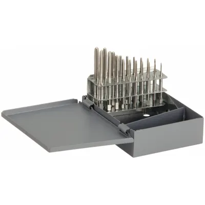 WIDIA GTD 19-Piece Multiple-Thread Size Hand Tap Set, H2, High Speed Steel - Multiple-Thread Size Hand Tap Sets