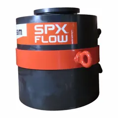 Double-acting hydraulic ram with 600 ton nominal capacity and 6 in nominal stroke length. Suitable for heavy lifting, pressing, and maintenance tasks in industrial environments.