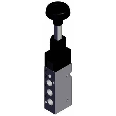 SMC Shuttle Valve: VZM500 Series, Knob Actuator, 5 Ports, 1/8 in NPT - VZM Series Manual Air Control Valves