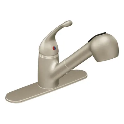 CFG Pull Out Kitchen Faucet: Capstone, Brass, Single-Post, Deck, 1 Mounting Holes - Single-Post Kitchen Faucets