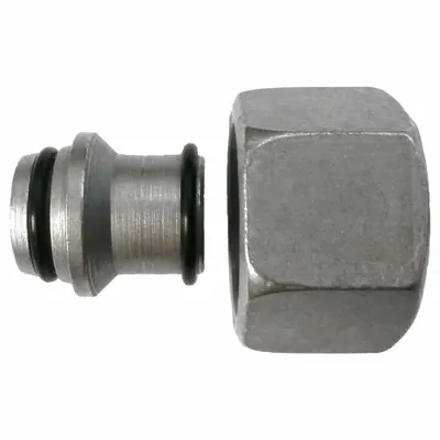 BRENNAN INDUSTRIES Compression Fitting Cap: 16 mm OD size, M24x1.5 Thread Size, Compression - Flareless Bite-Type Stainless Steel Compression Fittings