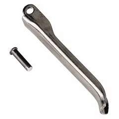 The GUARDAIR TRP02 is a rivet-style trigger replacement for air guns, designed for use in industrial blow-off, cleaning, and material-handling applications. It has an overall length of 5 13/32 inches and provides ergonomic control for regulating compressed air flow.
