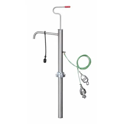 Dayton Hand Pump: Piston Action, Pump with Spout, 316 Stainless Steel Housing - Down-Stroke Drum Pumps