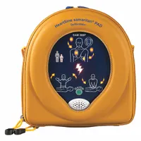 Automated external defibrillator in a soft case with auto mode. Includes TSO pads and Li-MnO2 battery with 8-year AED life. Comes with 1 year of management services; CPR feedback not included. Suitable for use in aviation and other environments requiring portable defibrillation