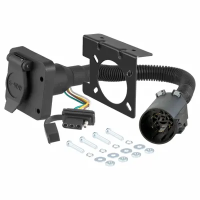 CURT Automotive Electrical Plug: 4-Way/6-Way, Plastic, Trailer and Tow Vehicle - Fleet and Vehicle Maintenance