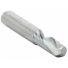 Solid carbide spiral O-flute upcut router bit designed for routing aluminum. Used in CNC and manual routers for cutting, slotting, and profiling aluminum sheets and extrusions in industrial fabrication and machining applications. Cut diameter: 1/2", length of cut: 1-1/8".