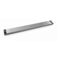 Chain-mount magnetic sweeper with a 48-inch magnet length, 1 3/4-inch magnet height, and 426 lb magnetic pull capacity. Includes two mounting eye bolts for attachment. Used for collecting ferrous debris such as nails, screws, and metal shavings in facility maintenance and workshop environments