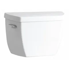 This KOHLER pressure-assist toilet tank is designed for use in residential or commercial restrooms where ADA compliance is not required. It features a left-hand trip lever flush handle and is finished in white. The tank is intended for installations that utilize pressure-assist flushing technology.