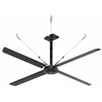 HUNTER INDUSTRIAL Ceiling Fan: 55,119 cfm Airflow, 10 ft Blade Dia, Variable Speeds, 240V AC, Silver (MPN E10-23P-IP-LG)