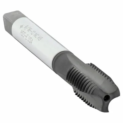 CLEVELAND Spiral Point Tap: 9/16"-12 UNC, 2B, 3 Flute, Plug Chamfer - Spiral-Point Taps for Steel & Stainless Steel