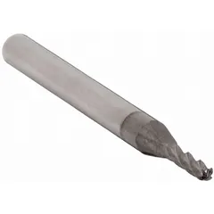 This general purpose carbide ball end mill features a TiCN coating and 4 flutes. With a 1.5 mm mill diameter, 4.5 mm length of cut, and 39 mm overall length, it is suited for creating contoured surfaces, 3D profiles, and radiused slots in metal and composite workpieces.