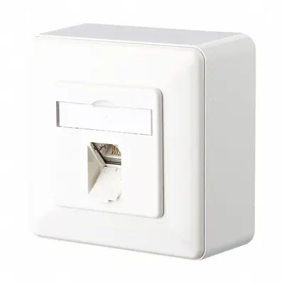 METZ CONNECT Wall Outlet: AP, GD-Zn (Zinc Die-Cast), LSA Terminal Block x RJ45 - Voice & Data Housings, Panels & Connector Components
