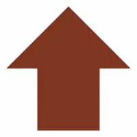 Floor Marking Shape: Arrow, Solid, Brown, No Legend, 5 1/2 in x 5 1/2 in, 50 mil Tape Thick, 50 PK (MPN Arw5.5BRN)