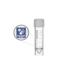 Polypropylene Test Tube, 5 mL, Conical, Natural, Sterile with Screw Cap