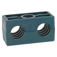 ZSI Vibration-Dampening Beta Clamp: Ribbed Bore, 304 Stainless Steel Clamp, Polypropylene Cushion (MPN T3012S-SS)