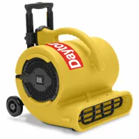 Centrifugal Blower: 1,800 cfm, 1/2 hp, Fixed Frame, 115V AC, 2 Speeds, Yellow, Steel, Polyethylene