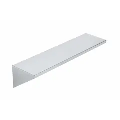 Stainless steel removable front shelf with 30 in overall width and 9 1/2 in overall depth. Designed for use in commercial kitchens and foodservice operations as a work surface or storage area. Compatible with Part Number 12H001.