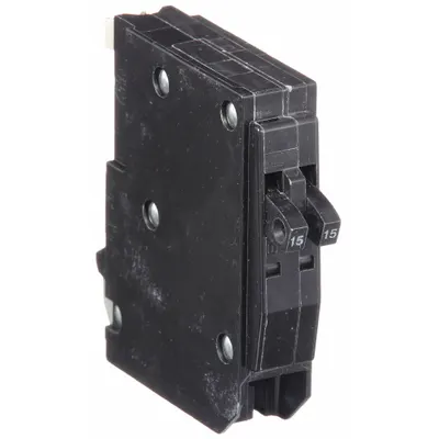 SQUARE D Miniature Circuit Breaker: 15 A, 120/240V AC, Single Phase, 10kA at 120/240V AC - QOT Series, Plug-In Square D Miniature Circuit Breakers
