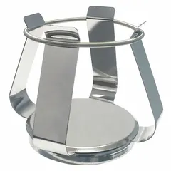 This stainless steel magnetic clamp accessory is designed for use with lab shakers, vortex mixers, and rockers. It securely holds vessels up to 2 L capacity during mixing or shaking procedures.
