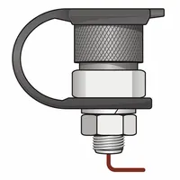 Warning Whip Mount: Metal, Quick Disconnect Mounting, 2 in Ht (MPN FSQD-BPT)