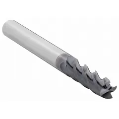 This carbide square end mill features an AlTiCrN coating for enhanced wear resistance and is designed for fast cutting of steel and cast iron. With 4 flutes and a 1/8" mill diameter, it is suitable for slotting, profiling, and finishing operations in general machining applications.