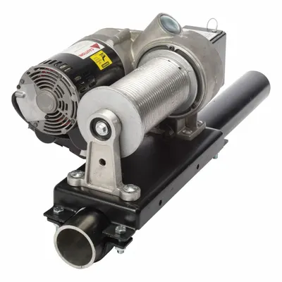 SPALDING Electric Winch: Steel, Black/Silver, 14 in Overall Wd, Key Switch - Winches