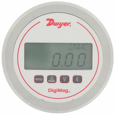 Dwyer Digital Differential Pressure Gauge: DM-1000, 0.125 in Tubing, Center Back - Digital Differential Pressure Gauges for Air & Compatible Gases