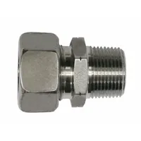 BRENNAN INDUSTRIES Compression Tube Straight: 8 mm OD x 4 mm OD x 1/4 in Pipe Size, Steel, Rigid (MPN D2404-S08-04)