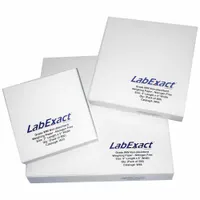 White paper weighing sheet for general laboratory use. Non-sterile, 4-inch width, suitable for measuring and transferring powders, granules, and small samples. Helps prevent cross-contamination