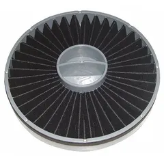 This HOOVER cartridge filter is a HEPA, dry-pickup, cloth replacement filter for upright vacuums. It is compatible with Hoover models U5507900 and UH40070, capturing fine dust and allergens to maintain filtration performance. Suitable for routine maintenance in commercial and industrial floor cleaning applications.