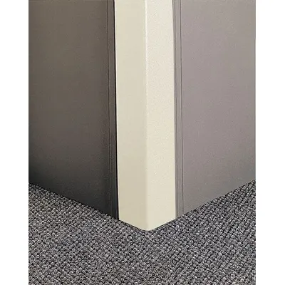 PAWLING Corner Guard: Corner Guard System, PETG, Eggshell, 2 in Leg Wd - Fire-Rated Flush-Mount PETG Clip-On Corner Guards