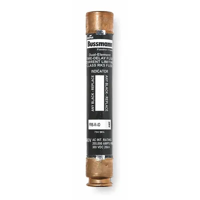 BUSSMANN Fuse: Class RK5, FRS-R-ID Series, Time-Delay, 60 A, 600 V AC, 250 V DC - Time-Delay Cylindrical Fuses