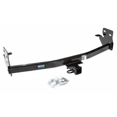 Steel step bumper hitch with powder-coated finish. Designed for Isuzu i-350, supports 6,000 lb gross trailer weight and 600 lb tongue weight. No drilling required for installation. Suitable for light to medium-duty towing applications.
