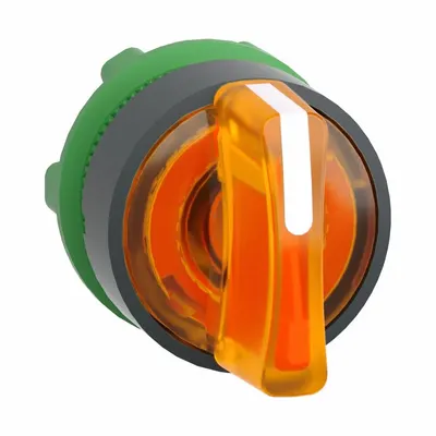 SCHNEIDER Short-Handled Selector Switch: 22 mm Panel Mount Size, 3 Positions - Illuminated Selector-Switch Operators