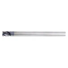 This carbide corner-chamfer end mill is designed for fast cutting of chamfers and bevels in steel and cast iron. It features a TiAlN coating and four flutes for efficient material removal in CNC milling and manual machining operations. The 1" mill diameter and 1-1/8" length of cut provide a balance of reach and rigidity.