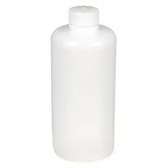 HDPE Narrow Mouth Round Lab Bottle, 32 fl oz (1 L), Colorless, 38-410 mm Screw Closure