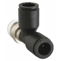 LEGRIS Push-Fit Tee Fitting: 6 mm Pipe x 6 mm OD x 1/8 in Pipe Size, MNPT x Tube x MNPT, 10 PK (MPN 3103 06 11)