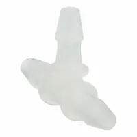 Barbed Tee: 1/8 in ID x 1/8 in ID x 1/8 in ID Fitting Size, Barbed, PVDF, 5 PK (MPN T0-2NK)